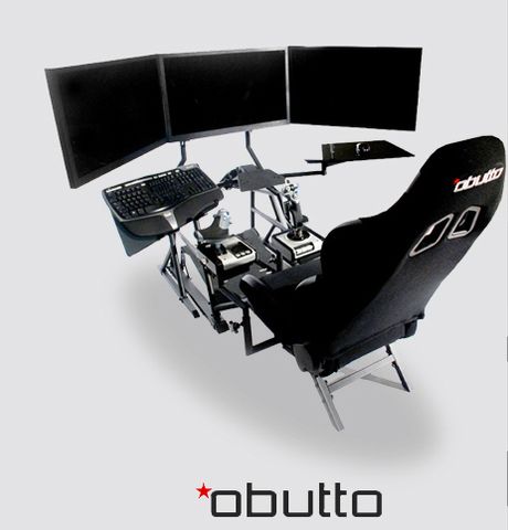 Buồng chơi game giả lập Obutto R3volution Racing SIM / Flight SIM / Workstation