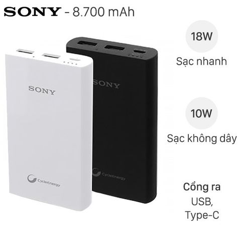 Pin sạc dự phòng Polymer 8.700 mAh Sony CP-V9/BC ULA