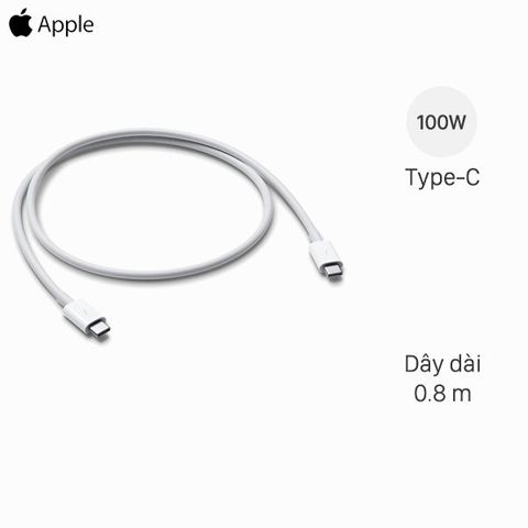 Cáp Type C - Type C Thunderbolt 80cm Apple MQ4H2 Trắng