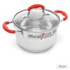 Quánh inox 3 đáy nắp kính 16 cm HappyCook Q16 MLGP