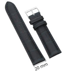  Dây da đồng hồ 20 mm xanh dương L019-05-20 