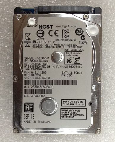 Ổ cứng laptop Hitachi (HGST) 500GB – 5400RPM – SATA 3