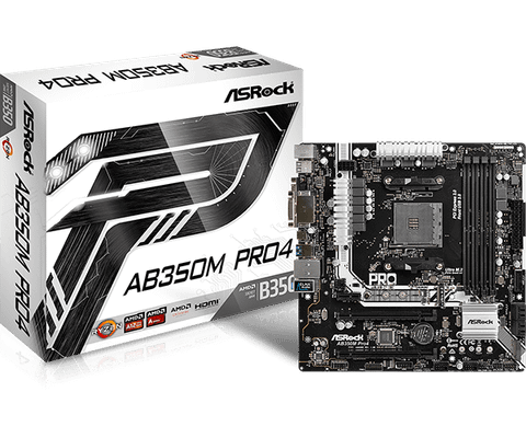 Mainboard Asrock Ab350m Pro4 Socket Am4 _518sp