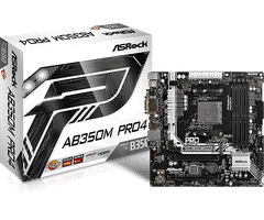  Mainboard Asrock Ab350m Pro4 Socket Am4 _518sp 