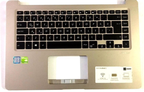 Vỏ mặt C dùng cho laptop Asus A510 vàng