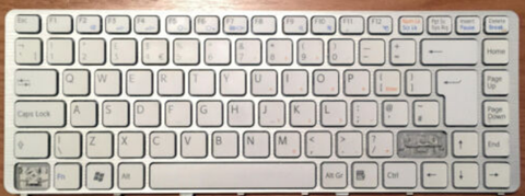 Bàn phím dùng cho laptop Sony NW Màu trắng