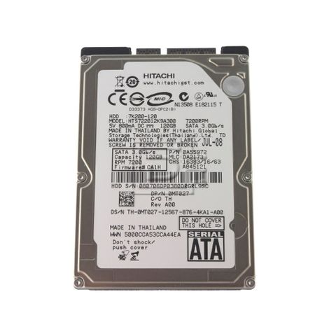 Hdd Hitachi Sata 120Gb - 2.5