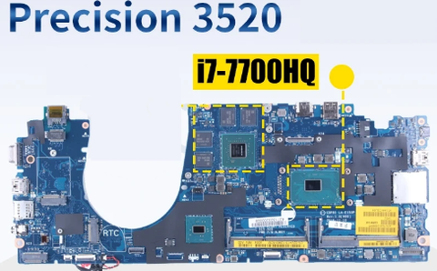 Mainboard dùng cho laptop Dell Precision 3520 I7 TH7 VGA