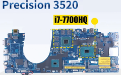  Mainboard dùng cho laptop Dell Precision 3520 I7 TH7 VGA 