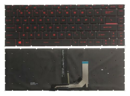 Bàn phím dùng cho laptop MSI GS65 GF63 màu đen LED đỏ
