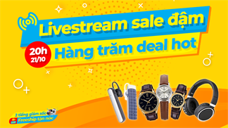 Chia sẻ đến bạn loạt sản phẩm giảm sốc lên đến 45% sẽ góp mặt trong đợt livestream 21/10, tham khảo ngay để không bỏ lỡ