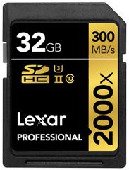  Lexar® Professional 2000X Sdhc™/Sdxc™ Uhs-Ii Cards 32Gb 