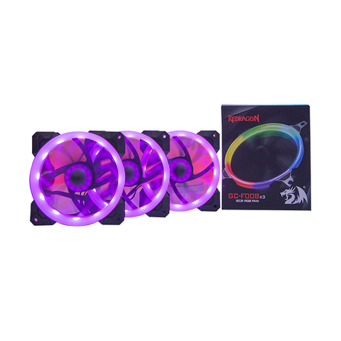 Fan Case Redragon GC-F008 12cm RGB Pack 3 Fan