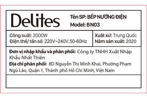 Bếp nướng điện Delites BN03