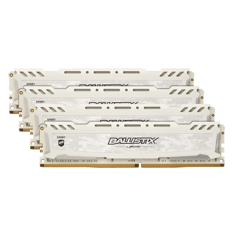 Crucial Ballistix Sport Lt White 32Gb Kit (4 X 8Gb) Ddr4-2400 Udimm