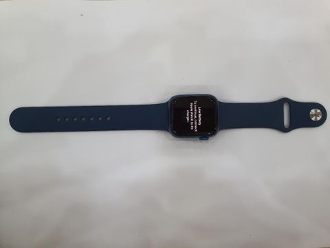 Apple Watch Series 7 GPS, 41mm Blue Aluminium Case with Abyss Blue Sport Band - Regular (MKN13VN/A)