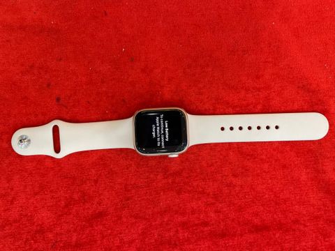 Apple Watch Series 7 GPS, 41mm Starlight Aluminium Case with Starlight Sport Band - Regular (MKMY3VN/A)