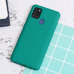  Ốp lưng Galaxy A21s Nhựa dẻo Artifical silicon MEEKER Xanh Teal 