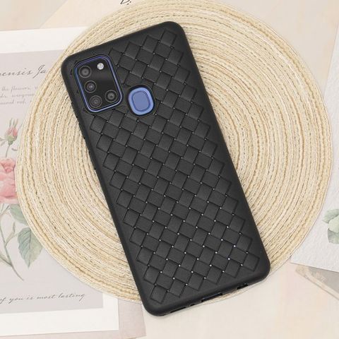 Ốp lưng Galaxy A21S nhựa dẻo Woven OSMIA Đen