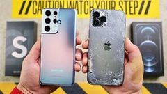 Màn đo độ bền khá đau 'thận' giữa Galaxy S21 Ultra và iPhone 12 Pro Max: Thiết bị của Samsung bất ngờ chiếm ưu thế 