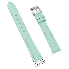  Dây da đồng hồ 14 mm xanh lá L004-02-14 