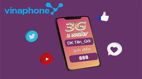 Đăng ký các gói cước 3g VinaPhone 1 ngày giá rẻ, nhiều ưu đãi