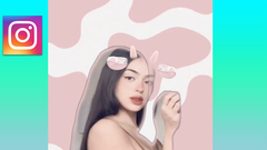  Cách quay video filter con bò hồng Moow trên Instagram 
