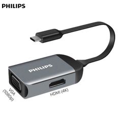  Adapter chuyển đổi Type C 2 in 1 Philips SWR1607A-93 Xám 