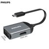 Adapter chuyển đổi Type C 2 in 1 Philips SWR1607A-93 Xám