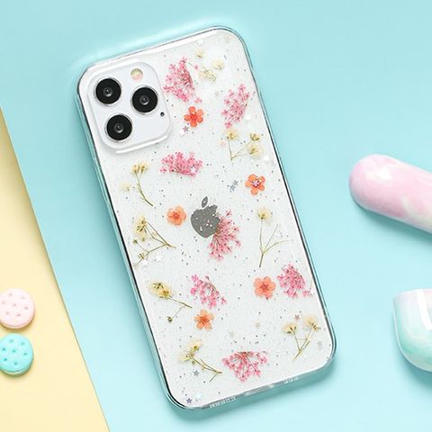Ốp lưng iPhone 12/12 Pro Nhựa dẻo Dry Flower MEEKER CN1011 Hồng
