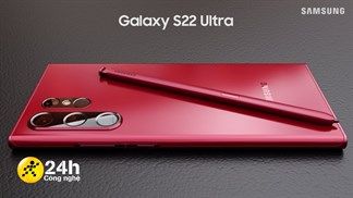 Galaxy S22 Ultra với thiết kế camera sau kiểu 11 được tái hiện rõ nét trong bản concept mới, ấn tượng tông màu đỏ sẫm