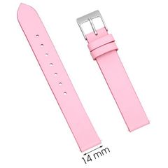  Dây da đồng hồ size 14mm Hồng L020-02-14 