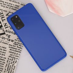  Ốp lưng Galaxy S20+ nhựa cứng viền dẻo Tempered Glass Silk OSMIA Xanh Đen 