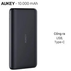  Pin sạc dự phòng Polymer 10.000mAh Type C Aukey PB-XN10 Đen 