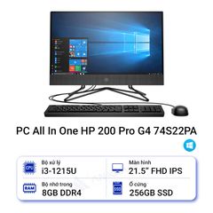 PC HP All In One 200 Pro G4 74S22PA 