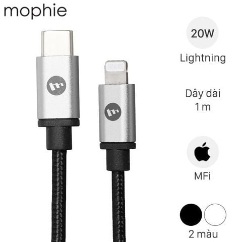 Cáp Type C - Lightning MFI 1m Mophie