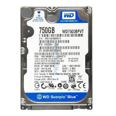 Hdd Wd 2.5 750gb Blue Sata 6gb/s 5400rpm 16mb