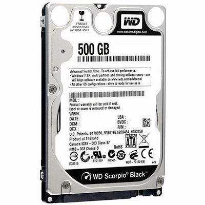 Hdd Wd 2.5 500gb Black Sata 6gb/s 7200rpm 32mb 7mm