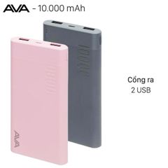  Pin sạc dự phòng Polymer 10.000mAh AVA PJ JP207 Xám 