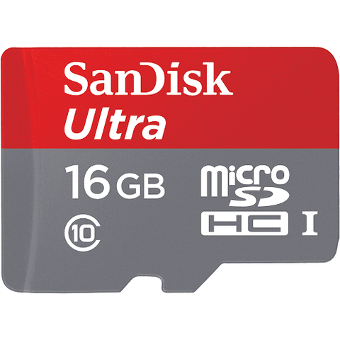 Sandisk Ultra Microsd Uhs-I Card For Cameras 16 Gb