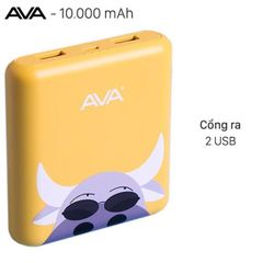  Pin sạc dự phòng 10.000mAh AVA LA Y65 Con Trâu Vàng 