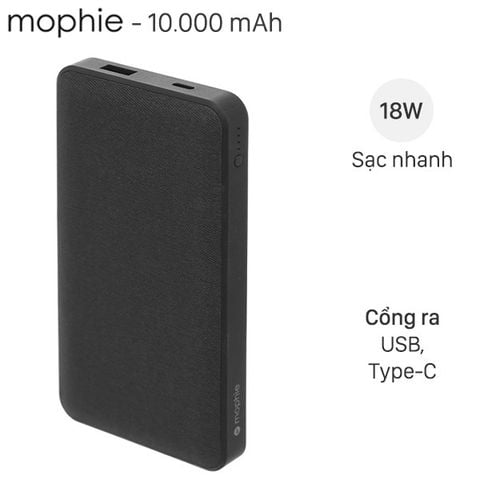 Pin sạc dự phòng Polymer 10.000mAh Type C PD Mophie Powerstation XL Đen