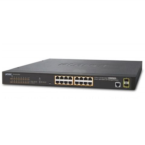 Bộ Chia 16 Cổng PoE Planet GS-4210-16P2S