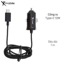  Sạc xe hơi Type-C 2.4A 1 m Xmobile DS196-WB Đen 