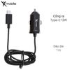 Sạc xe hơi Type-C 2.4A 1 m Xmobile DS196-WB Đen