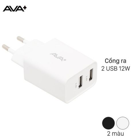 Adapter Sạc 2.4A Dual AVA+ DS020B