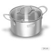 Bộ nồi xửng inox 5 đáy nắp kính 24 cm Sunhouse SSP25124