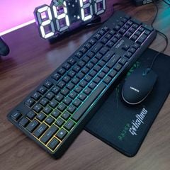  Combo Phím Chuột Giả Cơ TOMATO S100 Rgb Đen 