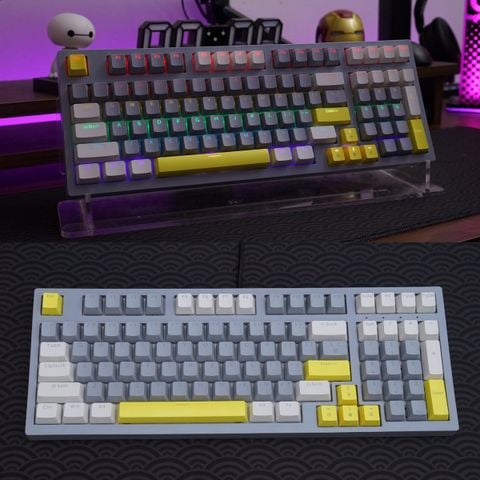 Bàn Phím Cơ ESONNE K98 Gray And White Red Switch