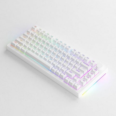 Bàn Phím Cơ AKKO 5075B Plus White Multi Modes Akko Switch v3 Cream Blue Pro Switch